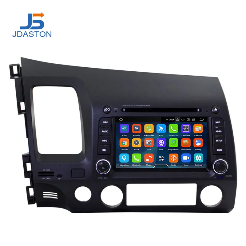 JDASTON Android 9,0 автомобильный dvd-плеер для HONDA CIVIC 2 Din Автомобильный радио мультимедиа gps навигация Авто аудио стерео wifi 8 ядер 4+ 64