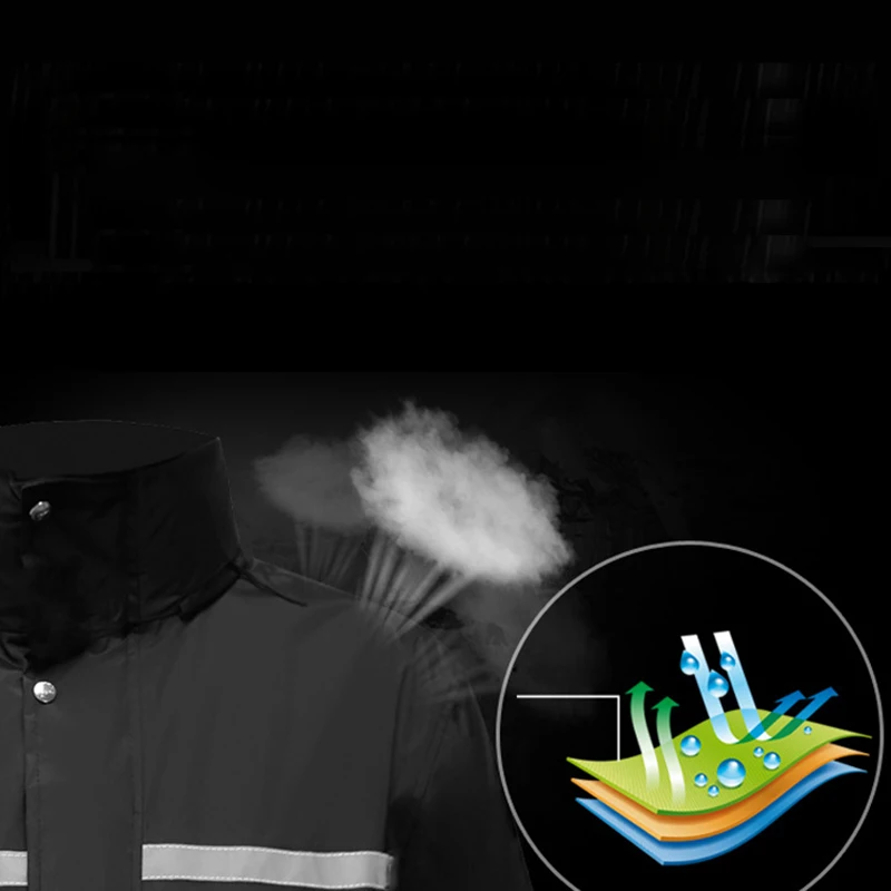 Мужской водонепроницаемый дождевик уличный мотоциклетный пончо непромокаемый