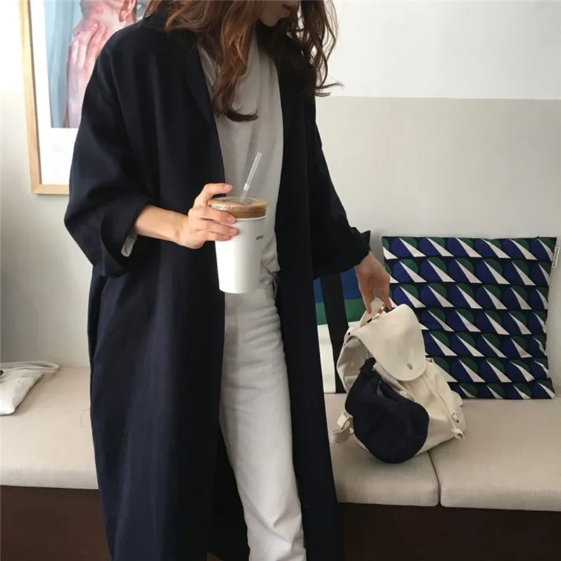 

Elegant Woman Blouses Loose Casual Button Lapel Girl Long Sleeve Shirt Top Long Coat Blouse Button Sun Protection Blouse