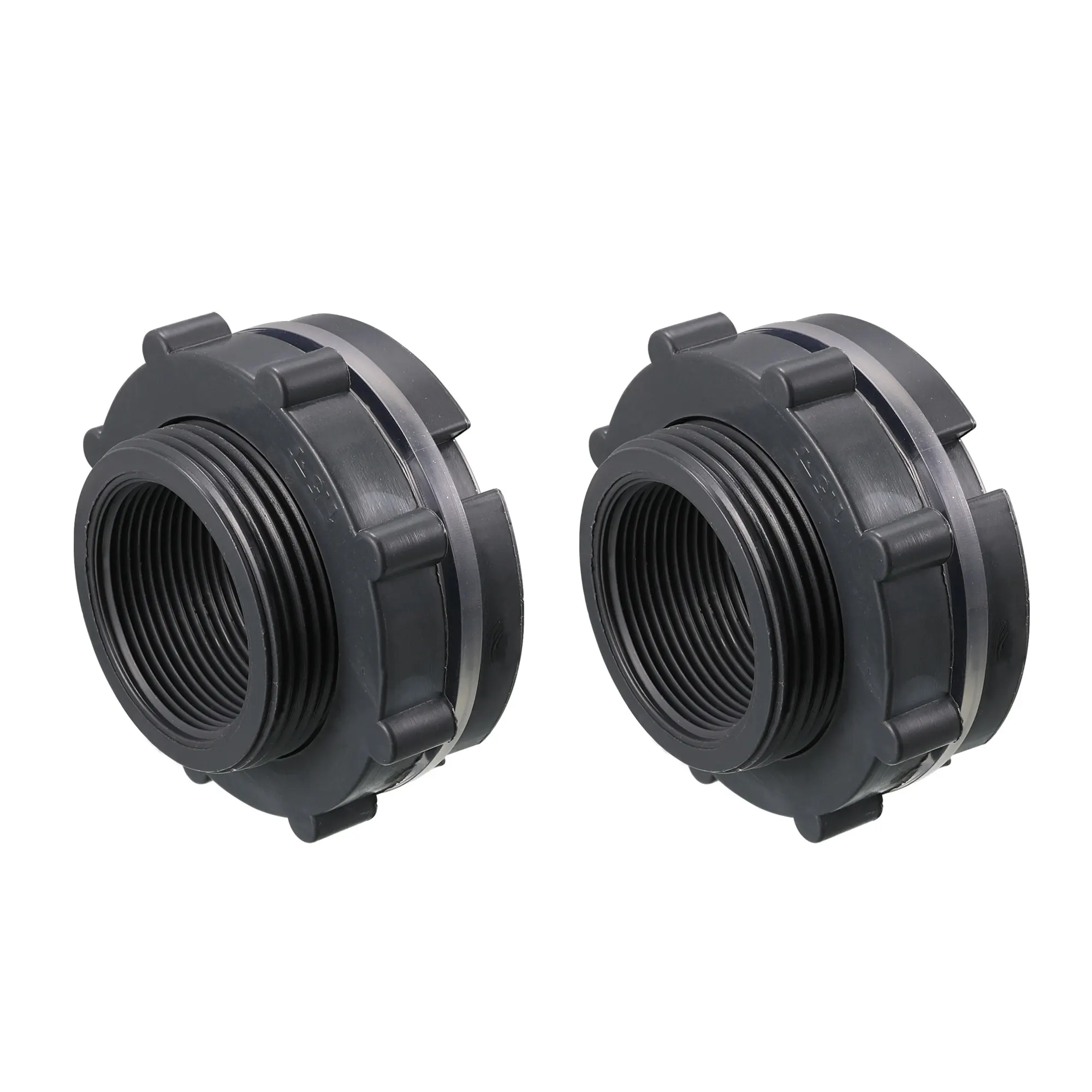 

Uxcell Bulkhead Fitting, G1-1/2 Female, Tube Adaptor Pipe Fitting with Silicone Gasket, for Water Tanks, PVC, Gray 2Pcs