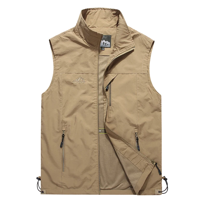 

Жилет мужской сетчатый с множеством карманов, Повседневная Верхняя одежда для работы фотографа, жакет без рукавов, безрукавка, на лето