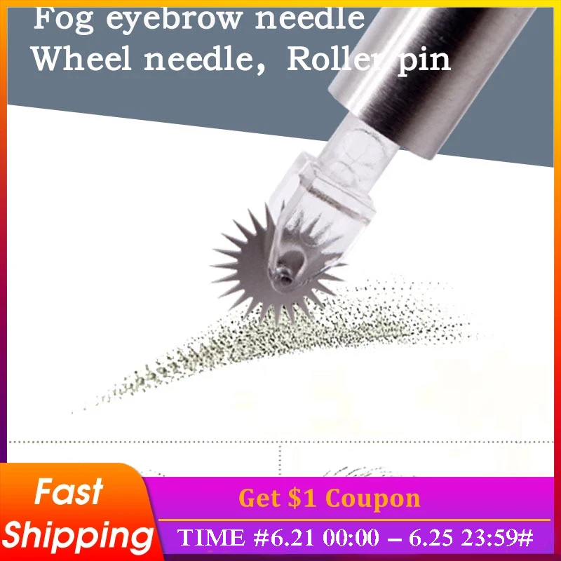 100 шт. иглы для тату бровей роликовые микроблейдинг Иглы Легкий цвет Перманентный