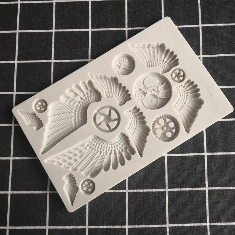 Новые 3D Крылья Ангела силиконовые помадные формы выпечки DIY шоколадные помадки