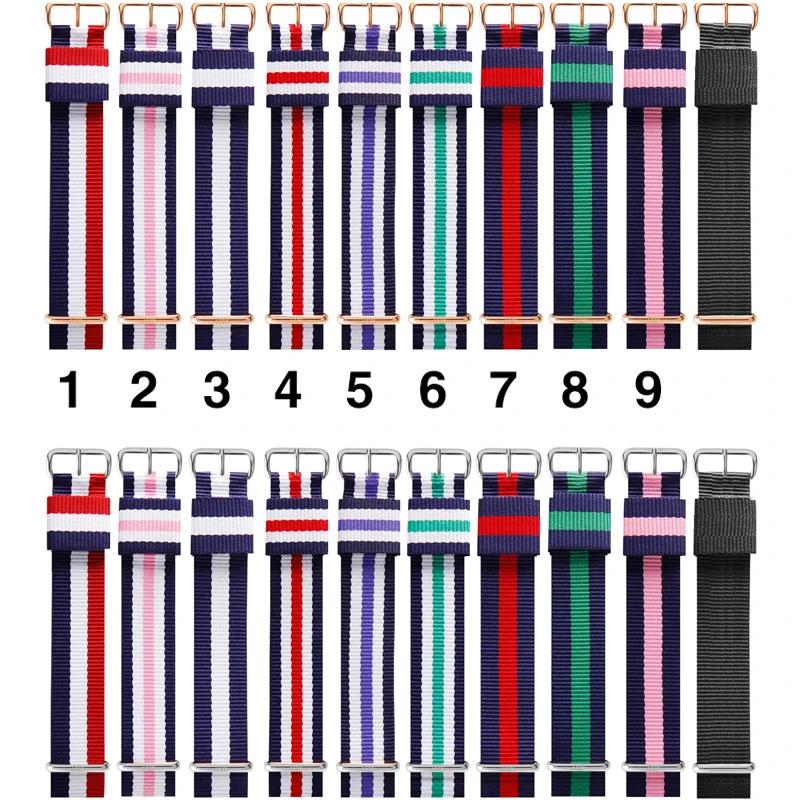 neway Watchband for dw Nylon Watch Band 18mm 20mm Rose Gold Bracelet Buckle Band for daniel wellington watch Strap men women