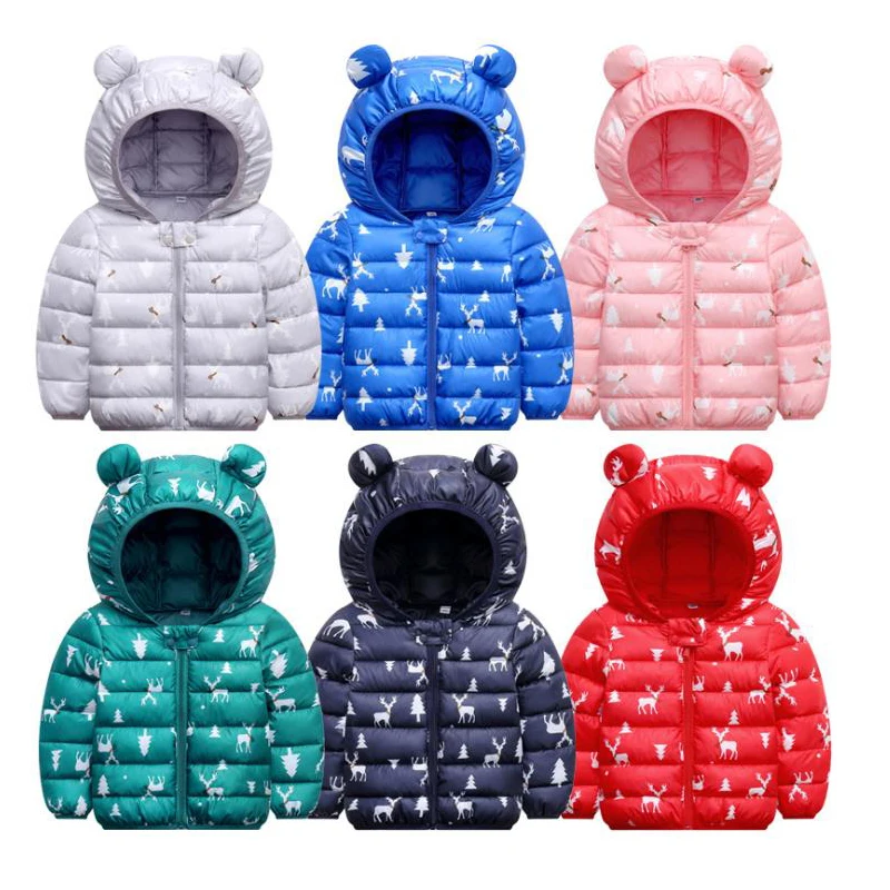 

Детская зимняя куртка с изображением героев мультфильмов с капюшоном пуховая куртка унисекс легкая куртка на подкладке из хлопка, От 1 до 5 л...