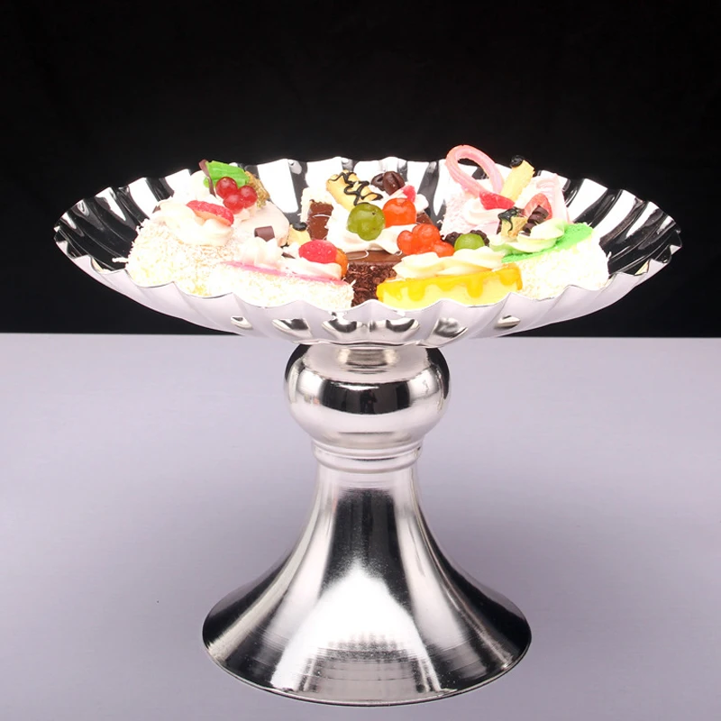 Серебряная подставка для торта праздничный десертный поднос Свадебная