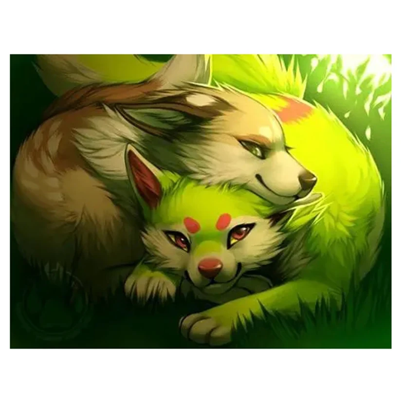 

5D DIY Full Round/Square Diamond Painting Animal Wolf Cross Stitch 3D Embroidery Rhinestone Mosaic Home Decor Gift Y1417