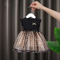 summer baby girls dress dresses flying sleeve newborn infant dresses fashion sequins toddler dresses for baby girls clothes