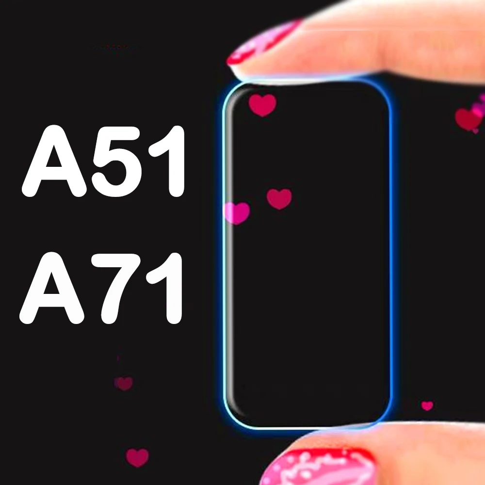 2 в 1 защитное стекло и объектив камеры для Samsung Galaxy A 51 71 защитный чехол с