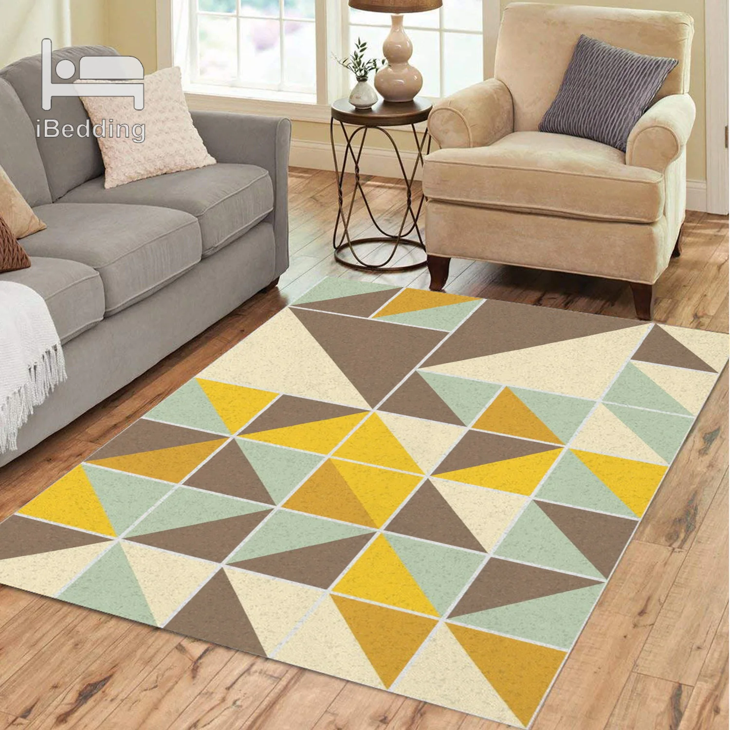 Красочный абстрактных геометрических сетчатый коврик ковер домашний декор