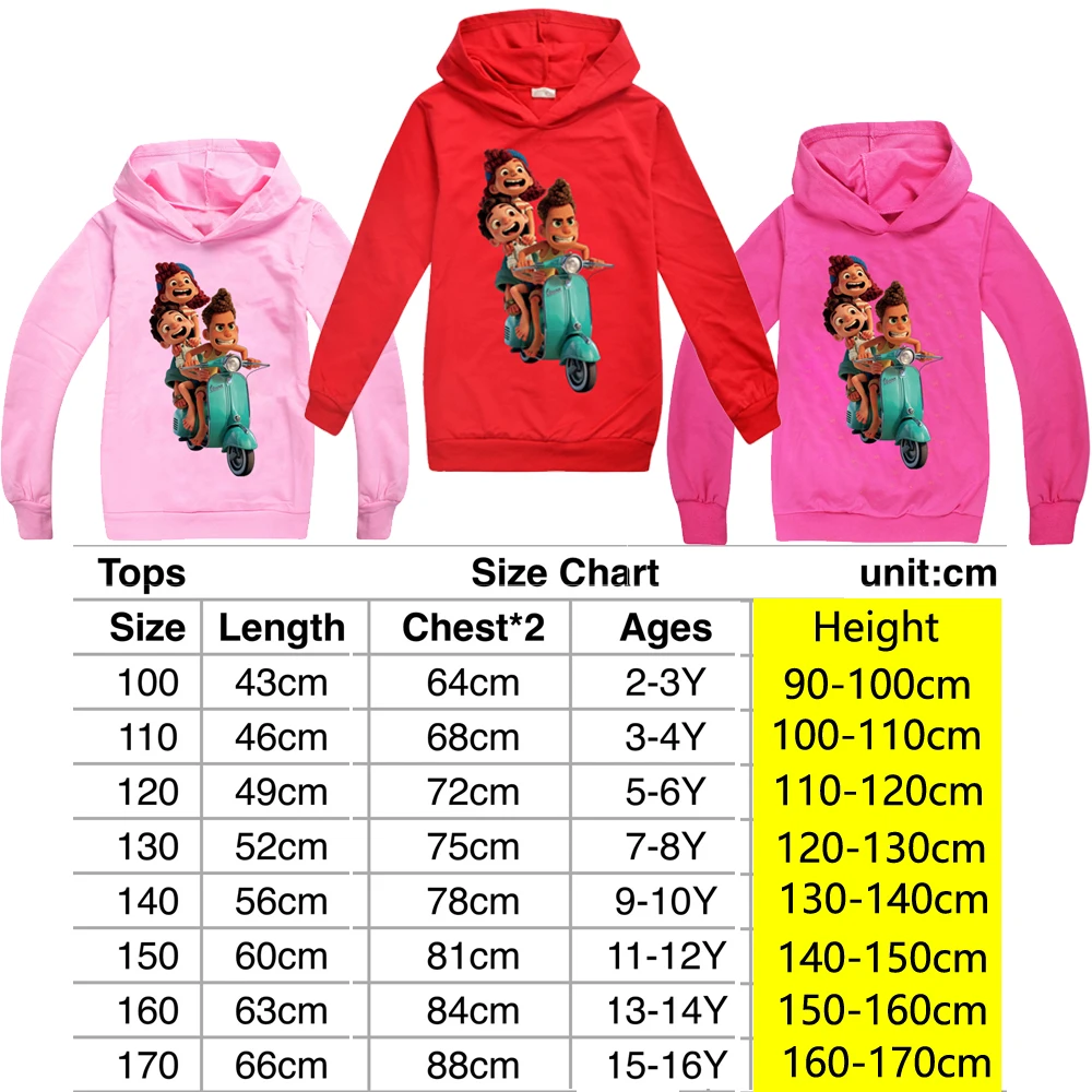 Toddler Fashion Autumn Hoodie Children Sweatshirts Kids Boy Girl Cartoon luca Streetwear Coat Cotton T-shirt Pullovers Jacket |