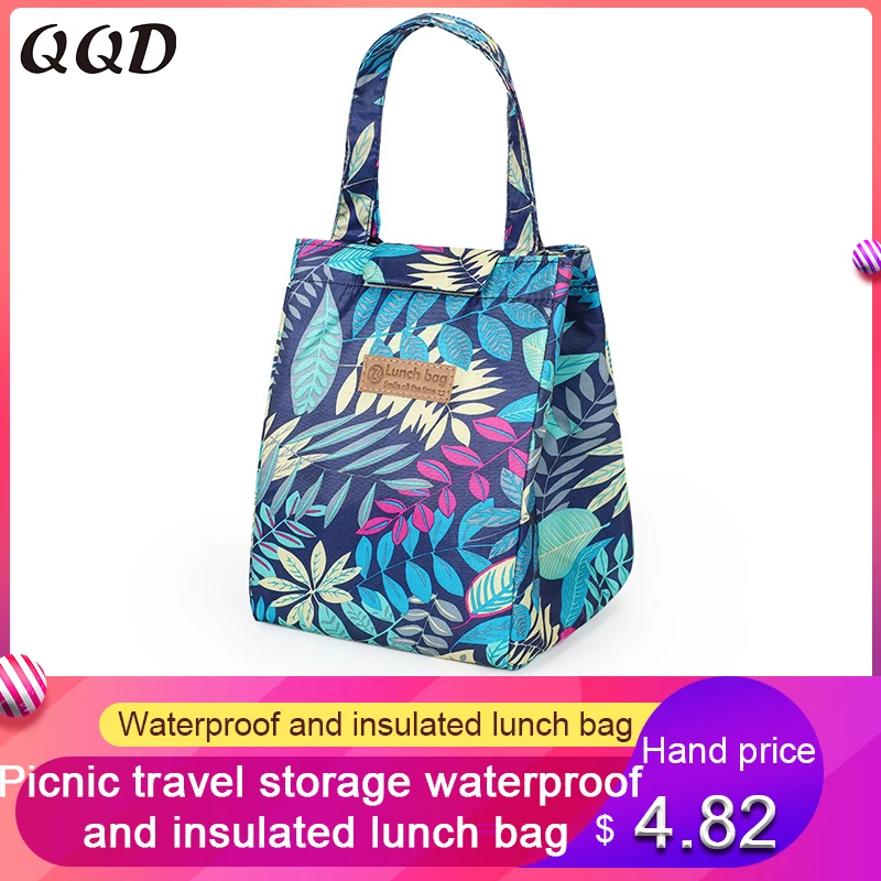 QQD охлаждающая сумка для ланча Для женщин тоут Портативный Водонепроницаемый