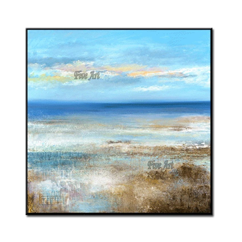 

Newest Abstract Seascape Oil Painting Canvas Art Hand Painted Unframed Abstract Paintings Wall Art High Quality Wall Picture