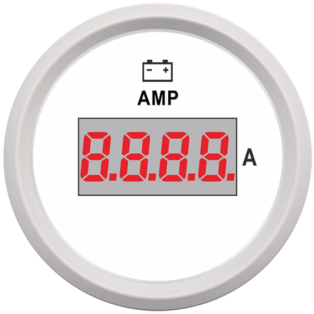 52 мм универсальный амперметр 12 В/24 В 75 мВ для автомобиля мотоцикла с черной