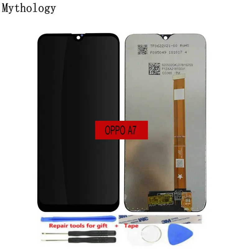 

For OPPO A7 LCDs Touch Screen Digitizer 6.2"Mobile Phone Replacement panels Display Assembly with Repair Tools Mythology