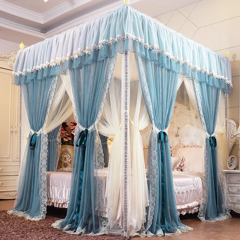 Москитная сетка с двойной пряжкой 1 8 м кровать три двери домашняя Двойная Толстая