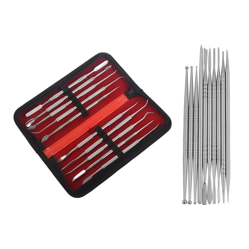 

HOT 20 Pcs Stainless Steel Clay Sculpture Engrave Tools for Modeling Carving Crafts, 10 Pcs A & 10 Pcs B