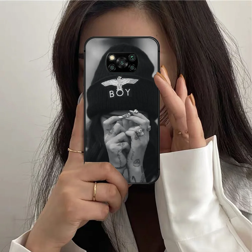 

Fashion Luxury brand Boys London Phone Case For XIAOMI MI 8 9 SE Note 10 T Pro Lite Max 2 Poco X A 3 black Cell 3D Hoesjes
