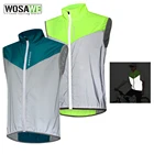 Жилет WOSAWE мужской ультралегкий для велоспорта, ветрозащитный жилет для бега, светоотражающая одежда для горных велосипедов, ветровка без рукавов