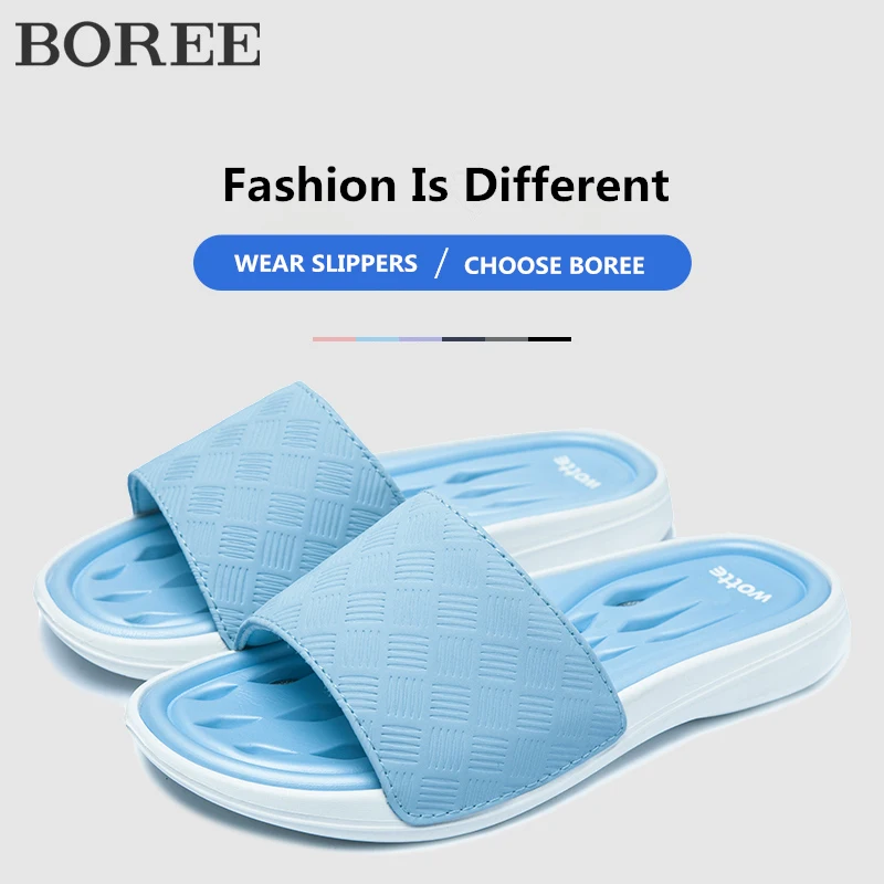 

BOREE Women Casual Summer Flat Beach Slippers Female 6 Colors Slides Slipper Shoes For Girls Fashion Woman Open Toe Home Slipper