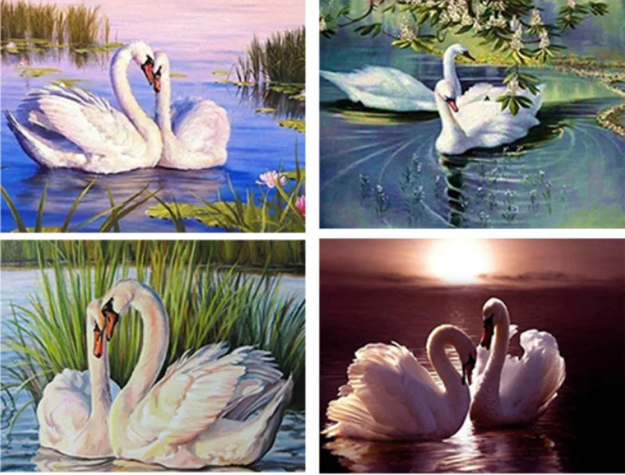DIY Diamond Embroidery Animal Swan Painting Home Decoration Christmas giftecoration | Дом и сад