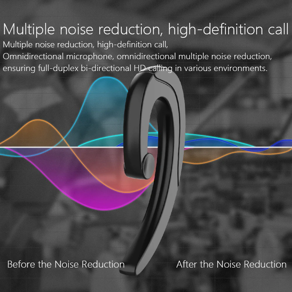 Фото Bluetooth-наушники, наушники-вкладыши, стерео гарнитура с шумоподавлением, Bluetooth-гарнитура, беспроводные Bluetooth-наушники №5