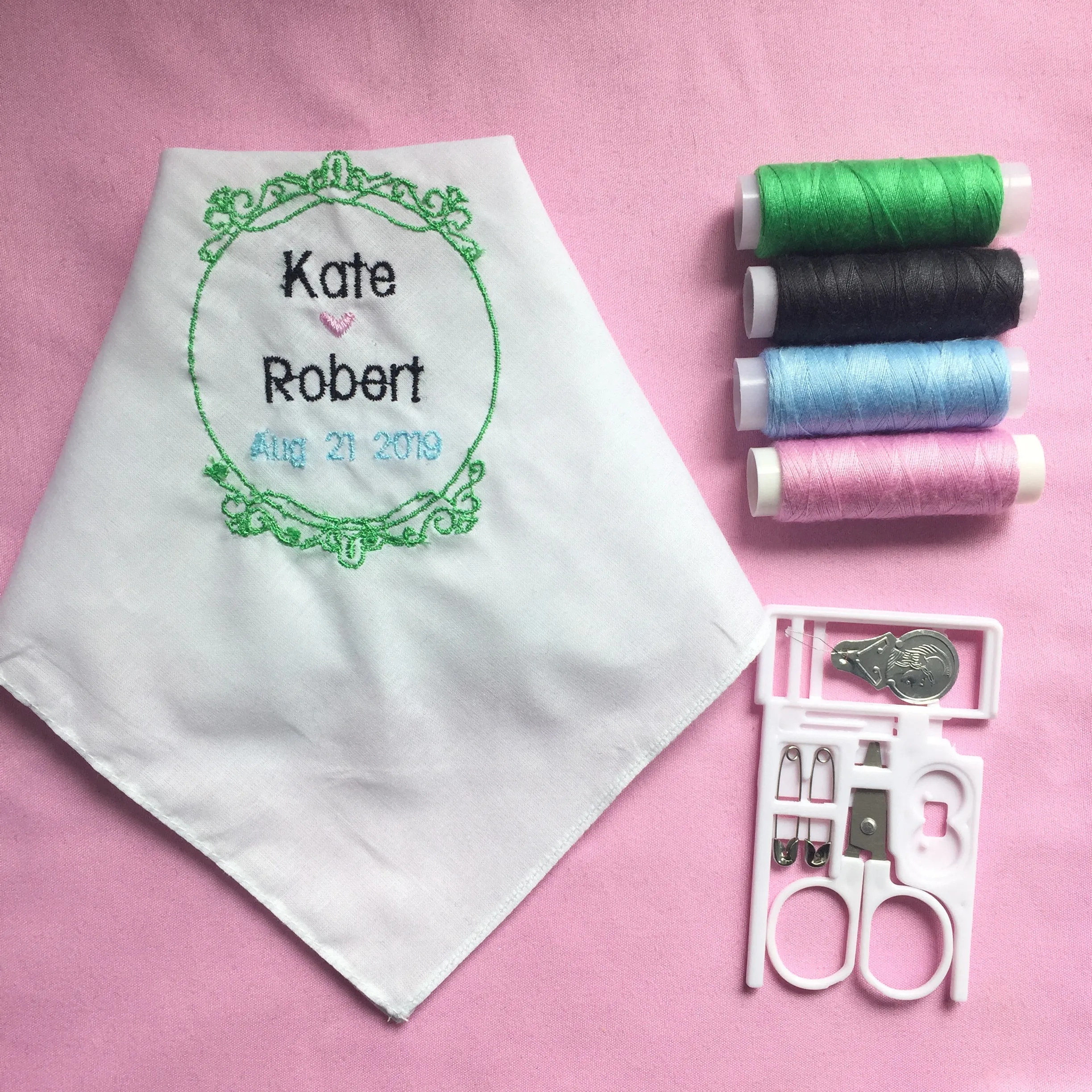 Свадебный носовой платок ручной работы с вышивкой индивидуальный свадебный