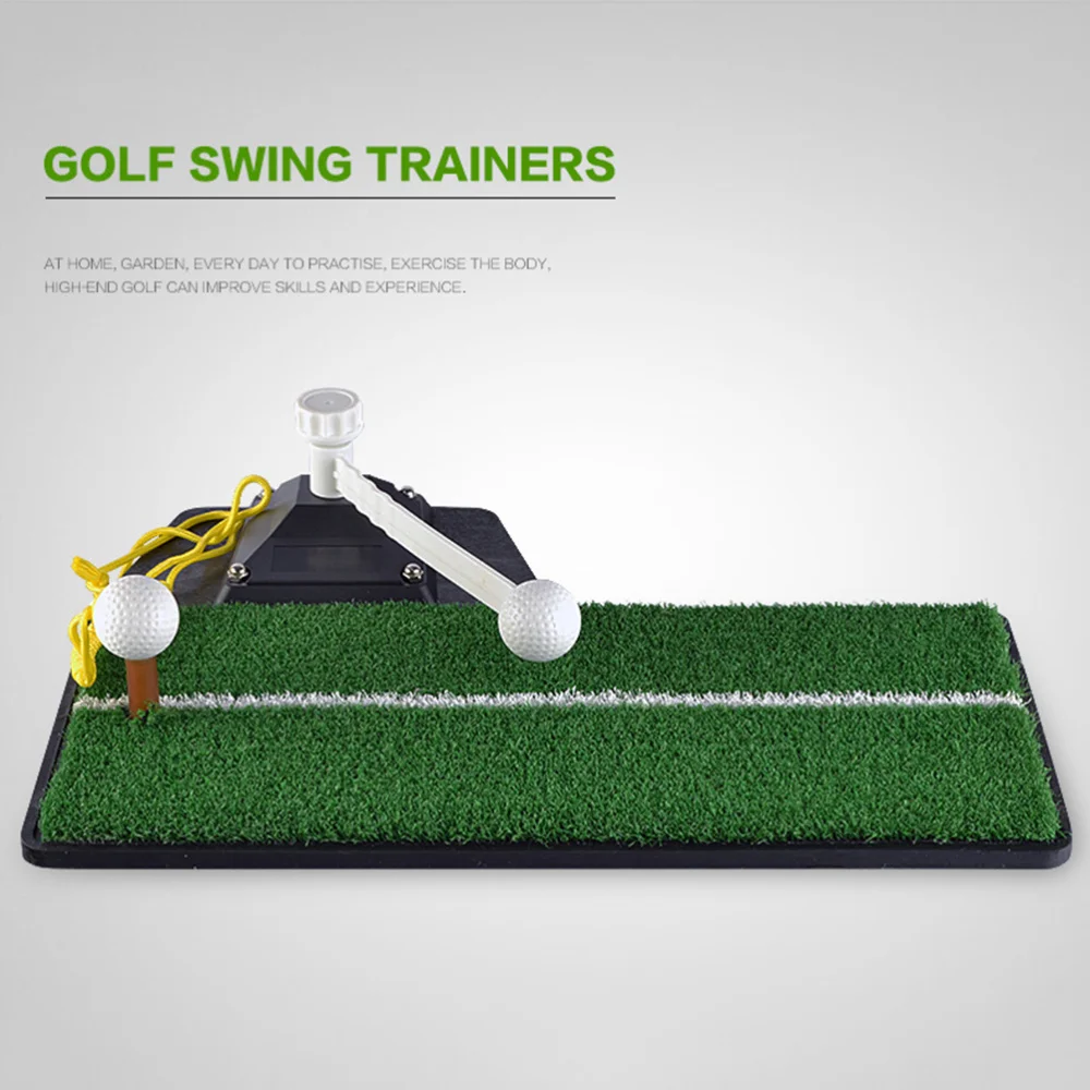 

Convenient Practice Mat Indoor Realistic Turf Mat Training Aids Home Sports Supplies for Men (Black Edge)