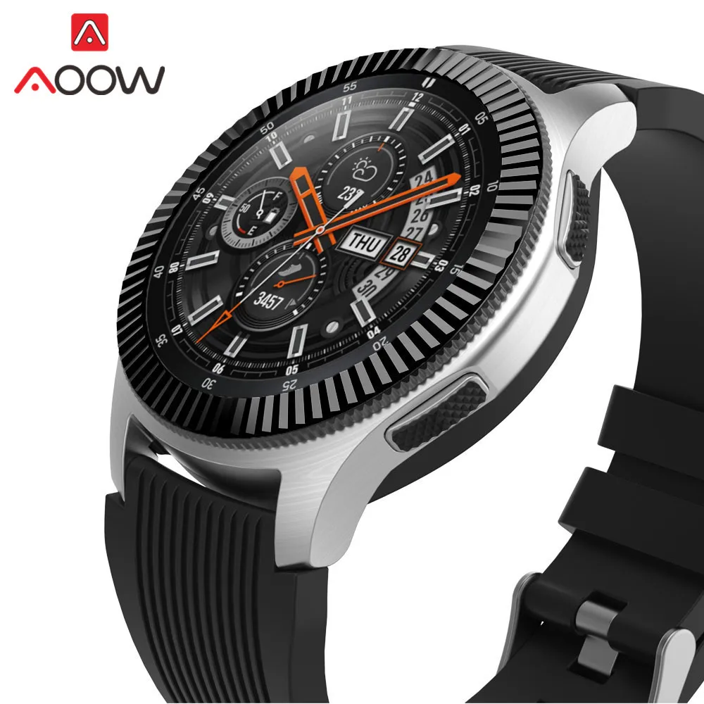 Нержавеющая сталь ободок кольцо стиль для samsung gear S3 Frontier Galaxy Watch 42 мм 46 мм клейкая крышка защита аксессуары