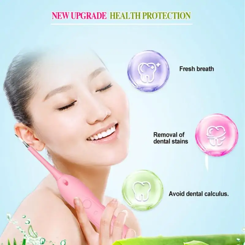 USB Electric Sonic Dental Scaler Waterproof Tooth Cleaner Remover Stains Tartar W/ Toothbrush Heads Mouth Speculum Grinding Head | Красота и