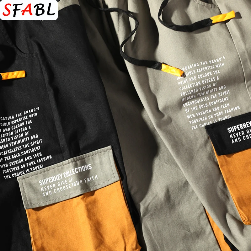 

SFABL Autumn New Casual Pants Men Cotton Fashion Streetwear Trousers Male Brand Hight Street Big Pockets Cargo Pants Men Youth