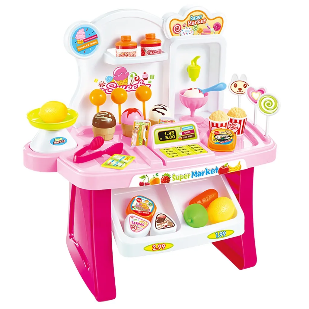 Искусственные игрушки для детей аналоговые наличные кассира покупок набор