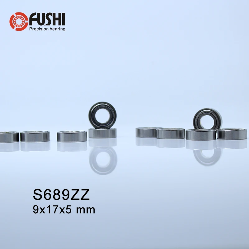 Подшипник S689ZZ 9*17*5 мм(10 шт.) ABEC-1 440C ролик из нержавеющей стали S689Z S689 Z zz, шариковые подшипники