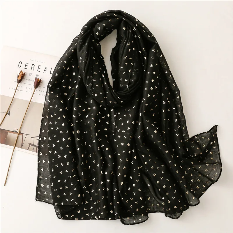 2020 New Fashion Summer Women Scarf Bohemia Foil Beach Hijab Shawls and Wraps Female Foulard Echarpe Designer Pashmina Bandana |