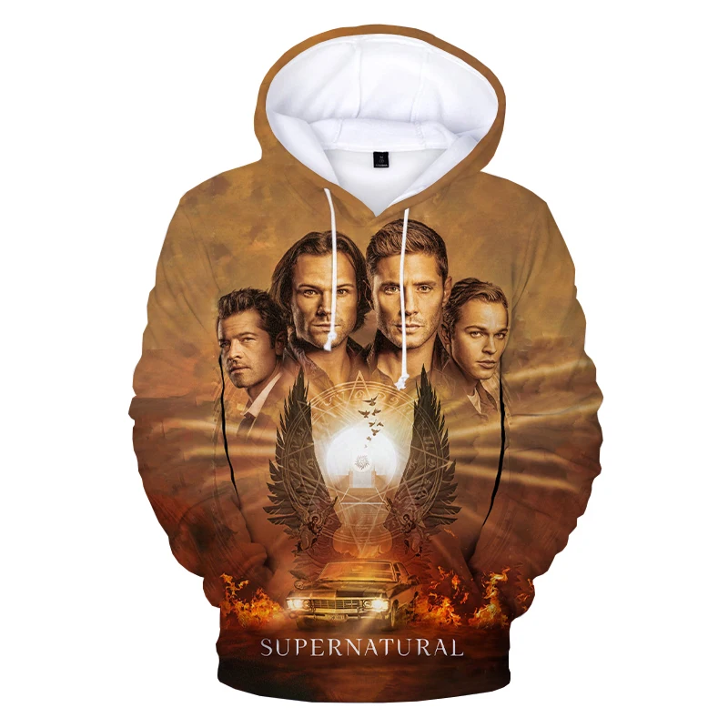

TV Series Supernatural 3D Print Hoodie Sweatshirts Men Women 2021 New Fashion Casual Cool Pullover Harajuku Oversized Hoodies