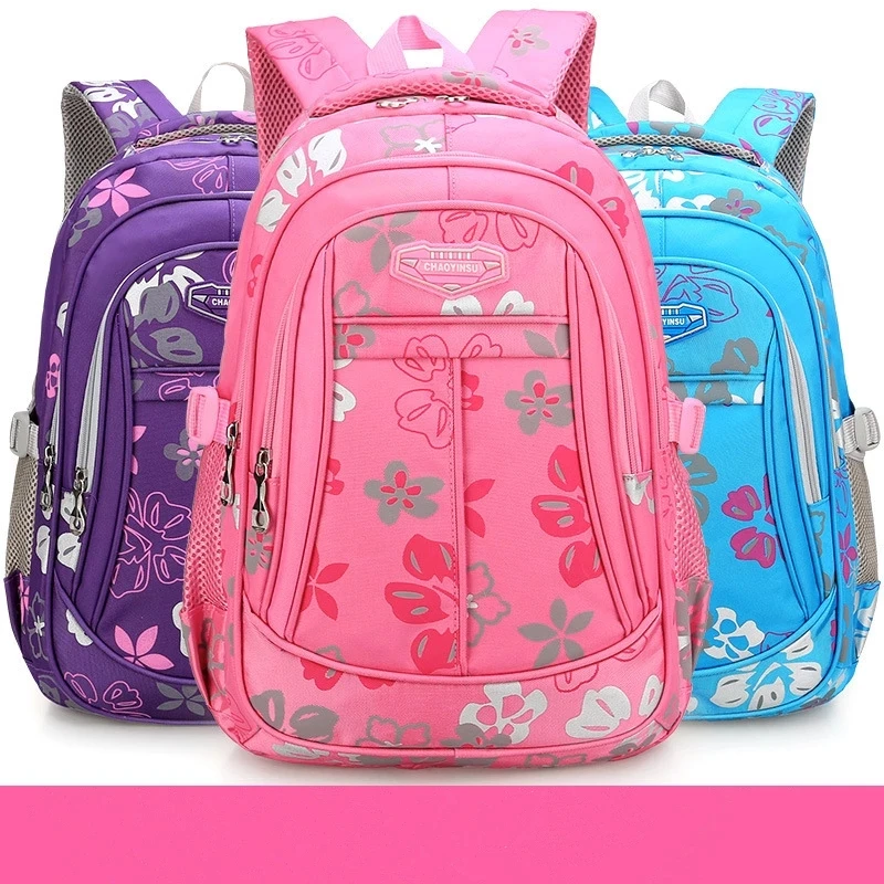 Школьный портфель для девочек-подростков, большой детский рюкзак с принтом для учеников, водонепроницаемый, для начальной школы