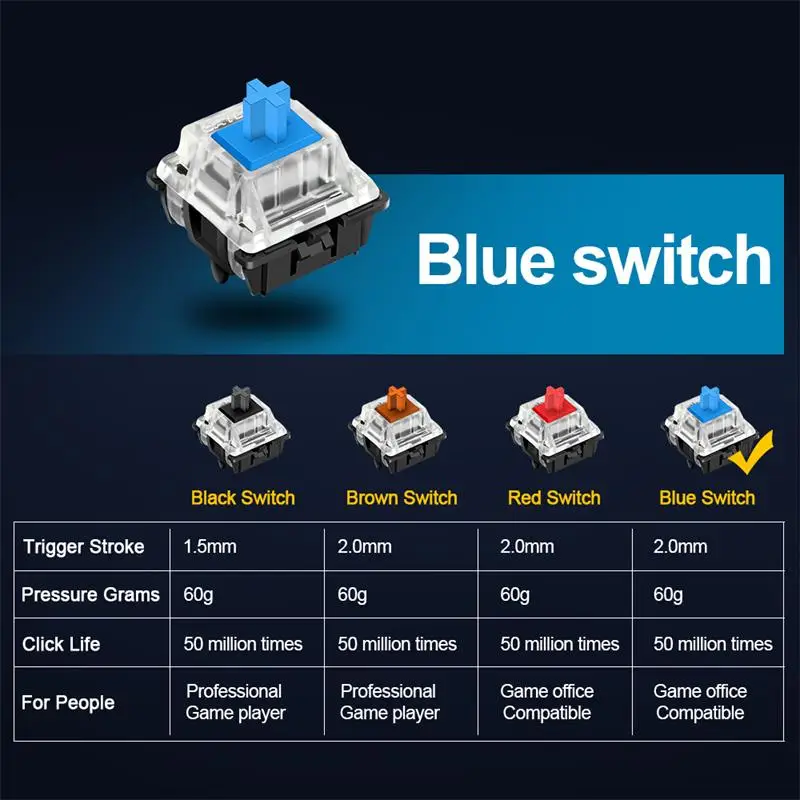 

Redragon K552 87 Keys Mechanical Gaming Keyboard Aluminum Blue Switch RGB Backlit USB Wired Keyboard For PC Gamer FPS CSGO Games