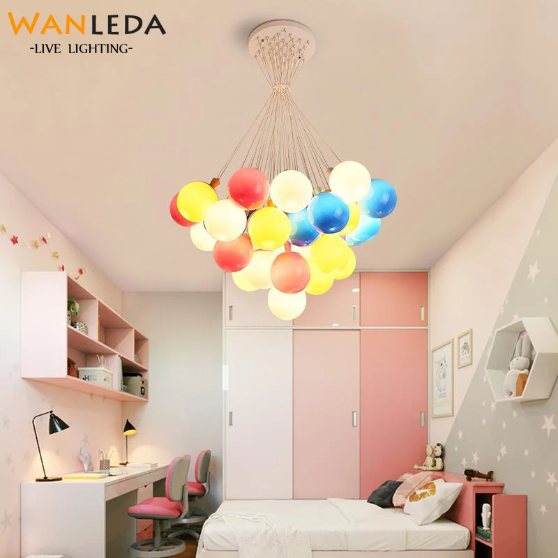 Лампа для детской комнаты теплая лампа мальчиков и девочек спальни шар принцессы
