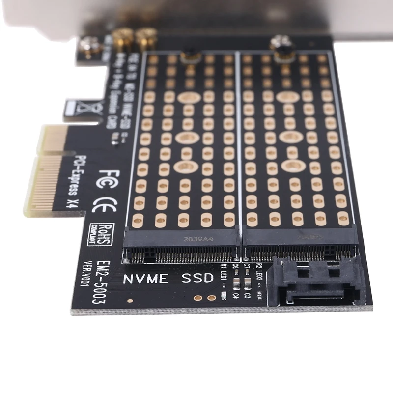 

PCI-E PCI Express 4X to NVME SSD Adapter Converter Card 2280 B+M-key M.2 Card