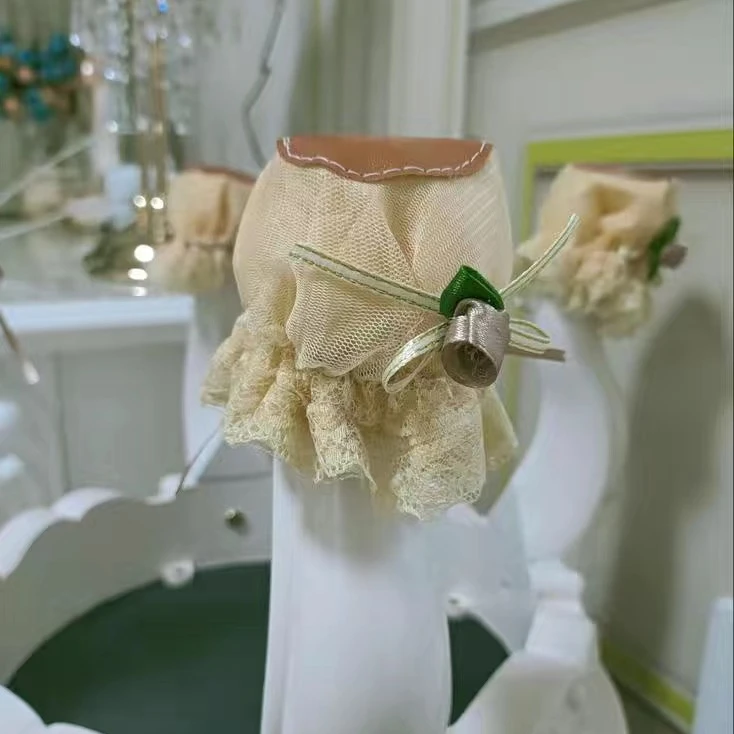 Новинка кружевные тканевые перчатки с цветами 4 шт. чехлы для ножек стола стула