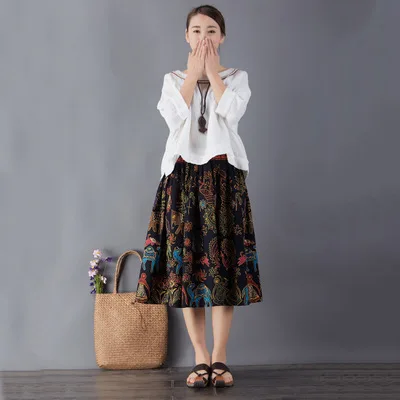 

Top brand Style Exotic Folk Cotton Skirt high quality