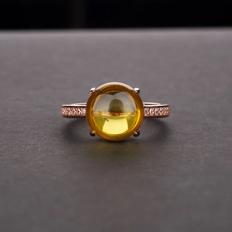 Женское кольцо из стерлингового серебра с круглыми кристаллами|Кольца| |