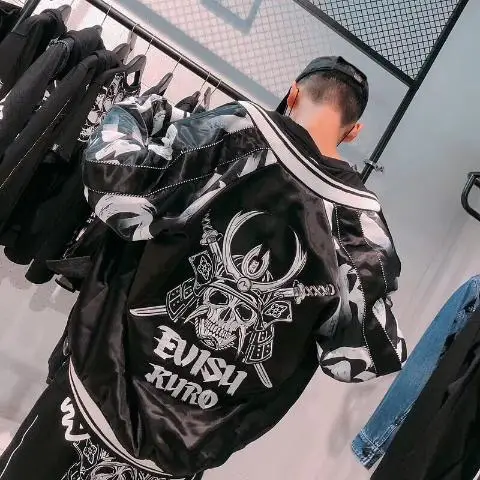Аутентичная Evisu Новая зимняя высококачественная модная теплая дышащая мужская хлопковая куртка пара бейсбольная форма Пальто Тренч