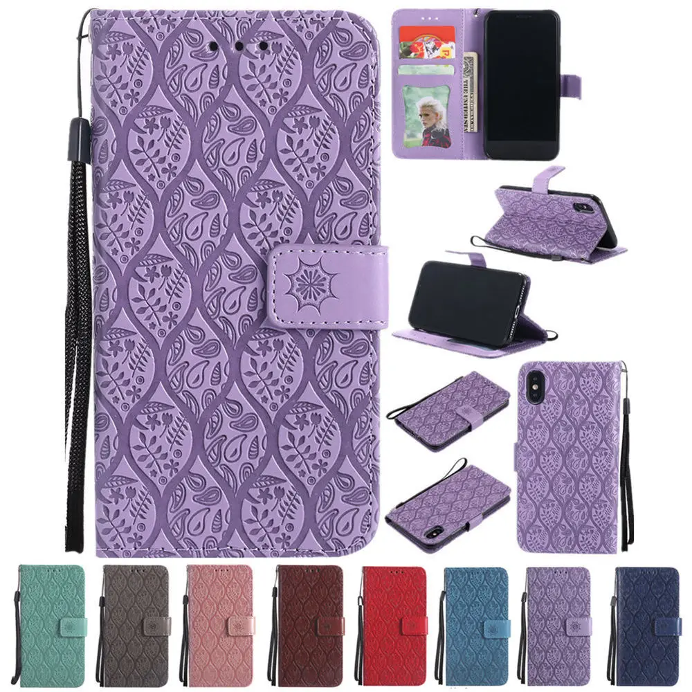 Чехол книжка из ТПУ для iPhone X XS MAX XR роскошный кожаный чехол бумажник 5 SE 6 6S 7 8 Plus 7P P
