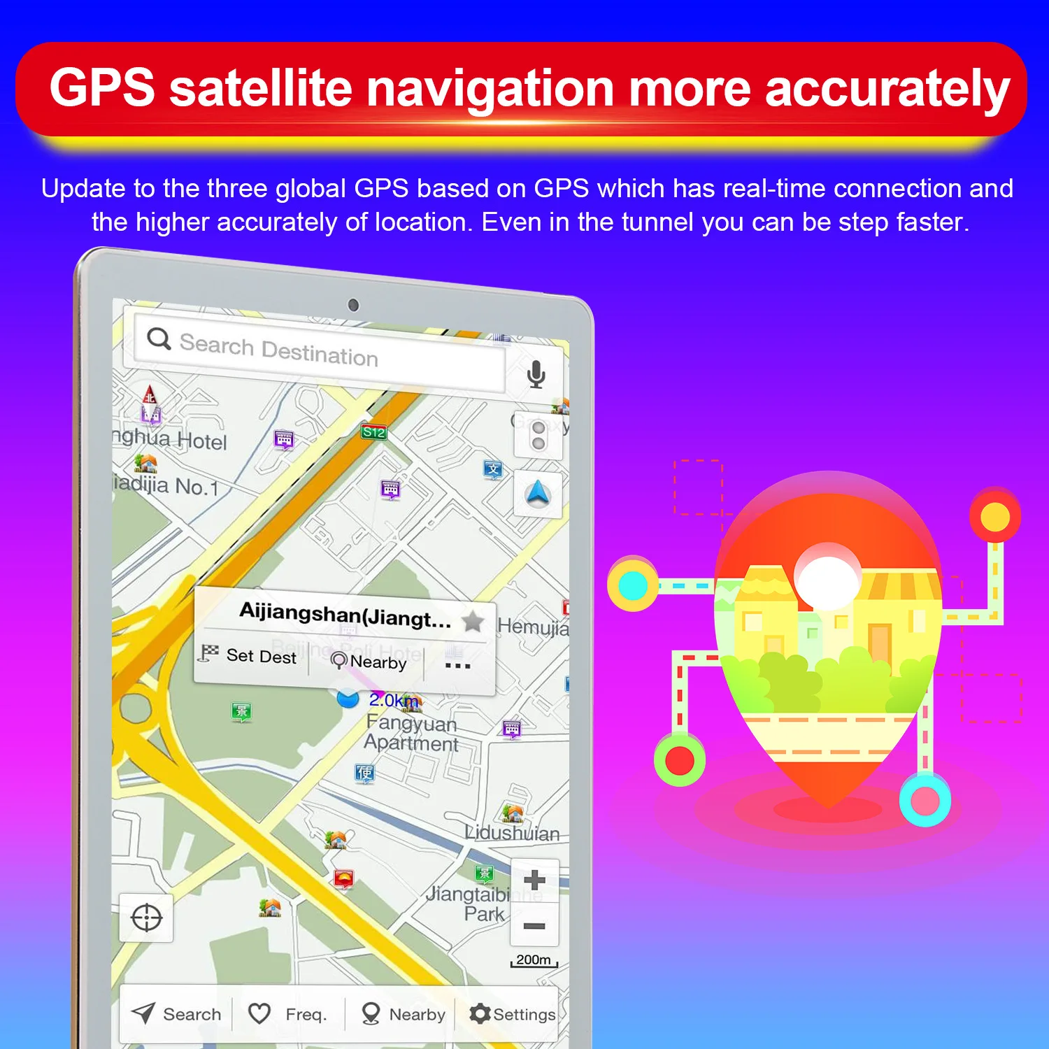 

10.1 inch Android 9.0 Tablet 4G Network High-quality Rear Three-camera Tablet with 6GB+128GB Tablet, Dual SIM Card Phone Tablet
