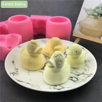 cartoon animal rubber duck silicone fondant soap 3d cake mold cupcake jelly candy chocolate decoration baking tool moulds