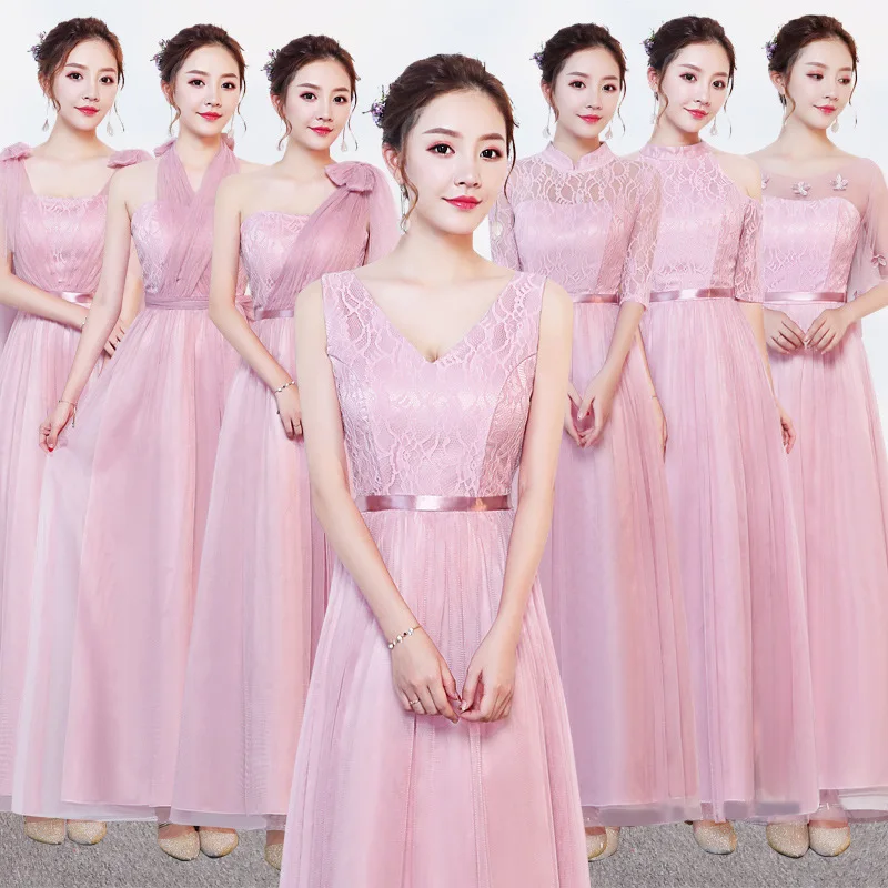 Новое поступление платье в пол для девушек и женщин принцессы подружки невесты