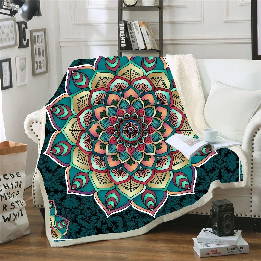 Диванная подушка коврик для йоги одеяло кондиционер пикника толстое Двухслойное