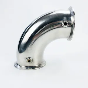 Бесплатная доставка, изгиб трубы 1,5-4 дюйма 90 градусов с Thermowell 4,2 мм и 6,2 мм, фитинг трубы с тройным зажимом, SS304