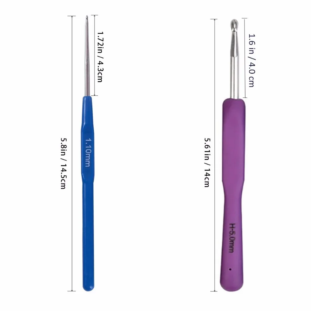 68 шт. набор крючков для вязания крючком Набор вязаных игл инструмент плетения